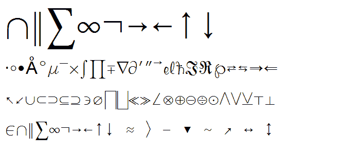 WP MathA font